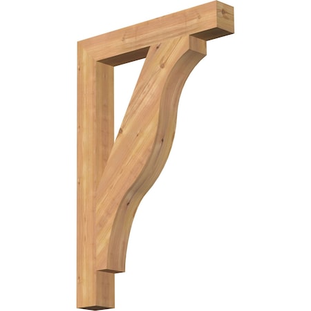 Ekena Millwork Funston Block Smooth Bracket, Western Red Cedar, 3 1/2"W x 24"D x 36"H BKT04X24X36FST05SWR